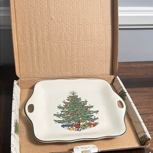 CUTHERTSON ORIGINAL CHRISTMAS TREE C58 square tray w box Christmas decor